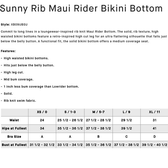 Billabong Sunny Rib High Waist Bikini Bottom red - Picture 8 of 8